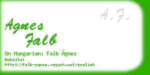 agnes falb business card